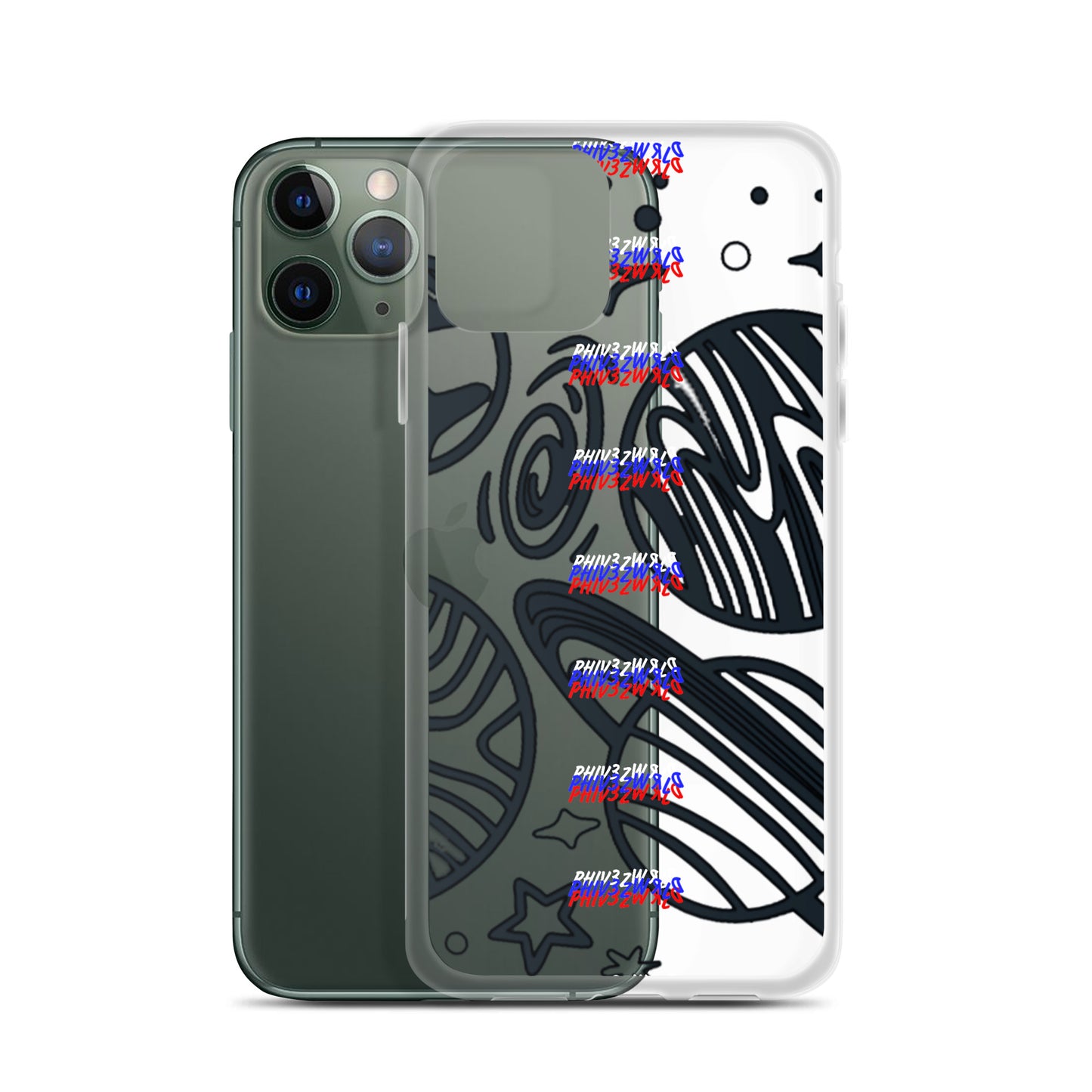 Phiv3zWRLD Galaxy Clear Case for iPhone®