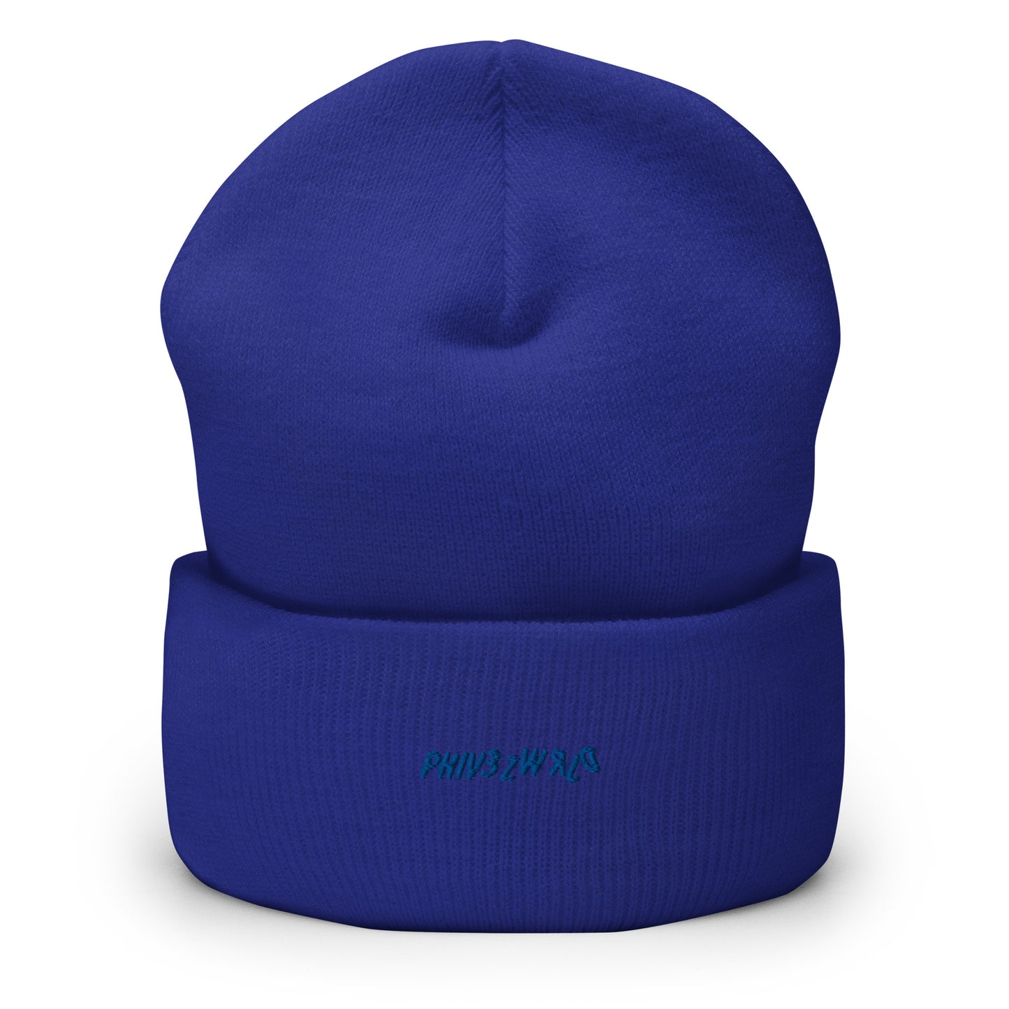 Blue Phivezwrld Cuffed Beanie