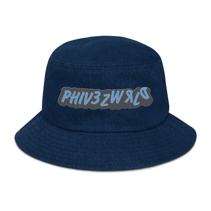 Phiv3zWrld Denim bucket hat