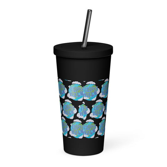 Phiveswrld Insulated tumbler with a straw