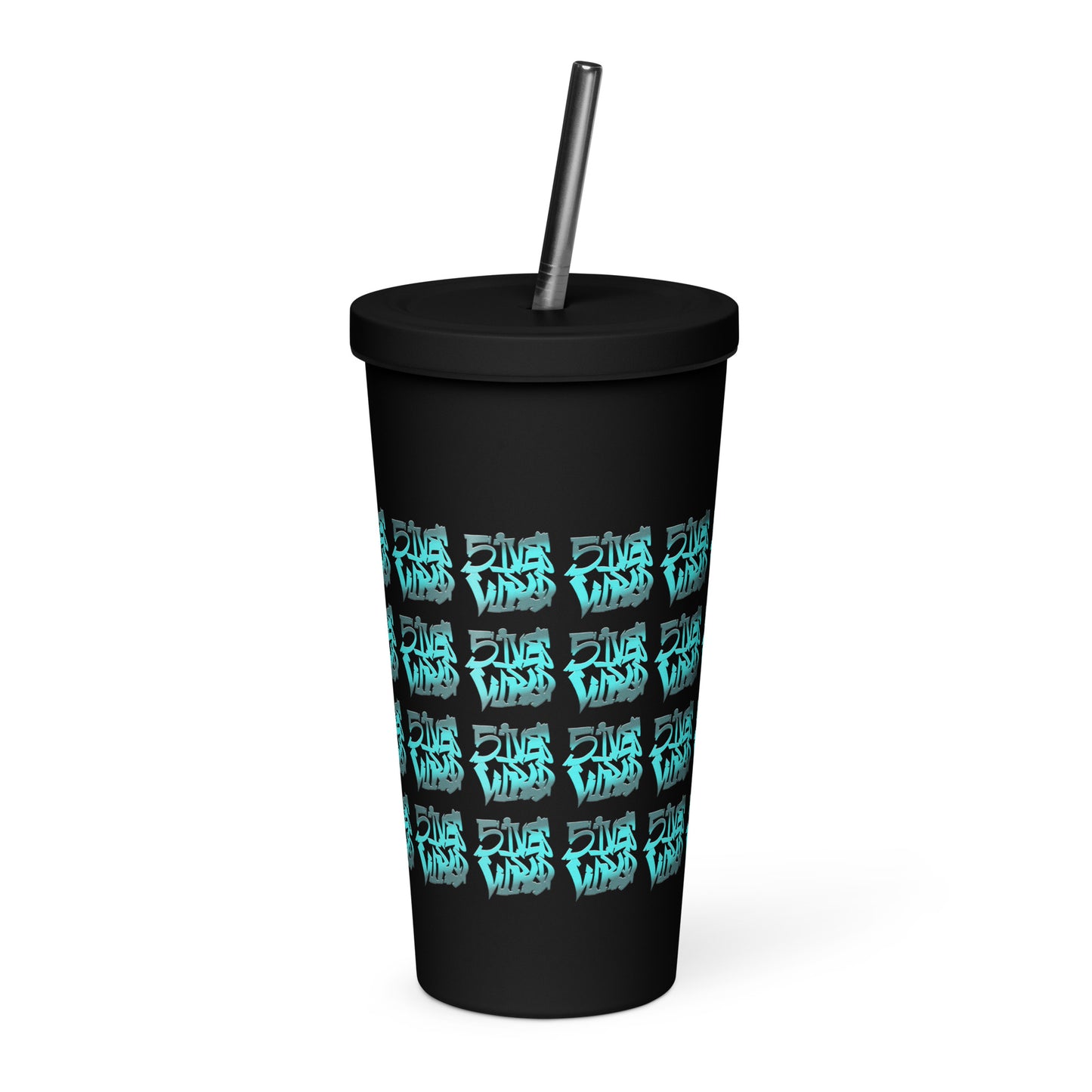 5IVES WRLD Insulated tumbler with a straw