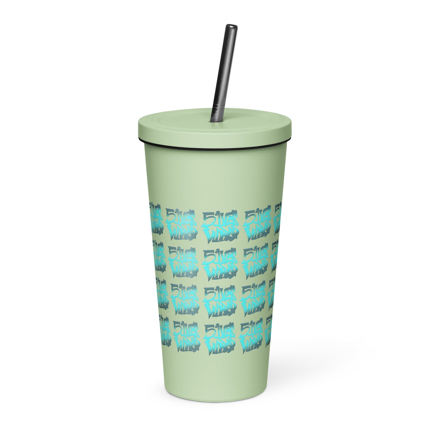 5IVES WRLD Insulated tumbler with a straw