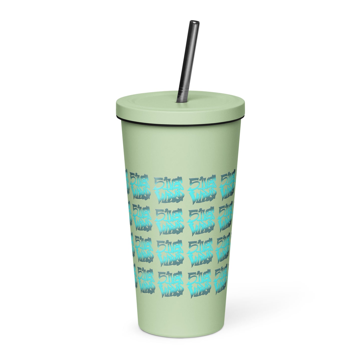 5IVES WRLD Insulated tumbler with a straw