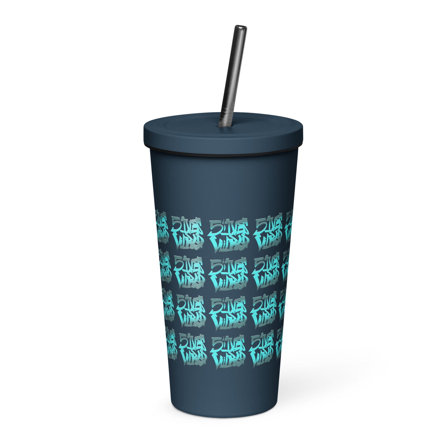 5IVES WRLD Insulated tumbler with a straw