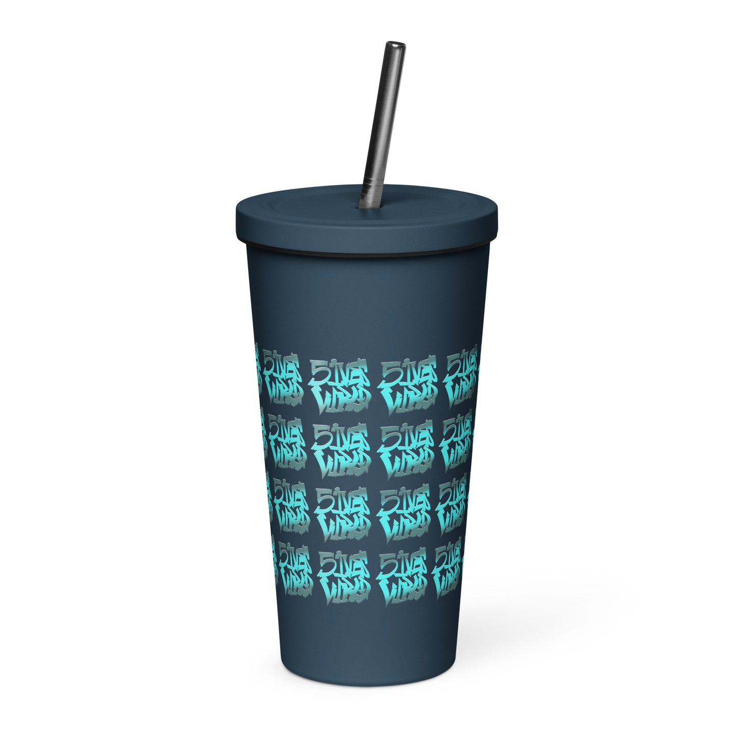 5IVES WRLD Insulated tumbler with a straw