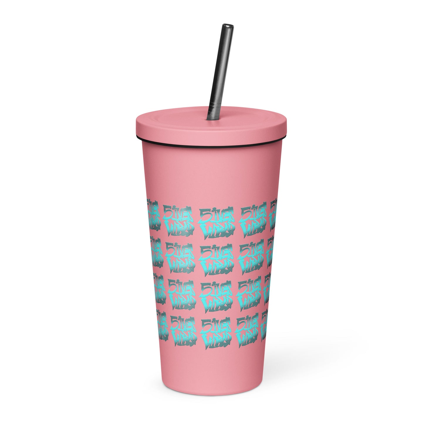 5IVES WRLD Insulated tumbler with a straw