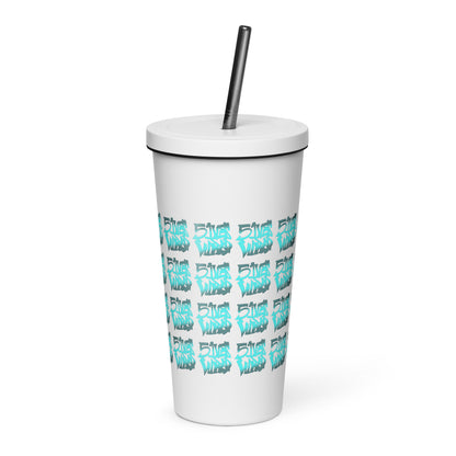 5IVES WRLD Insulated tumbler with a straw