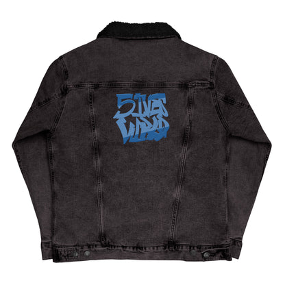 Unisex Phiv3zWrld denim sherpa jacket