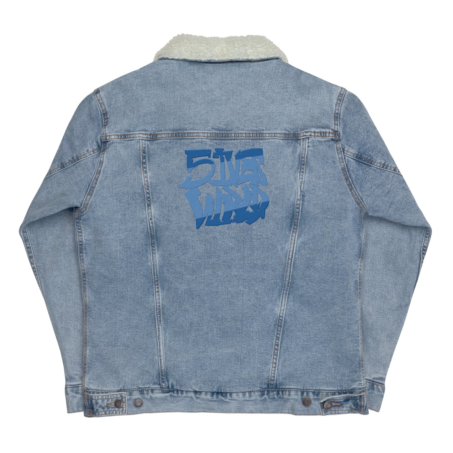 Unisex Phiv3zWrld denim sherpa jacket