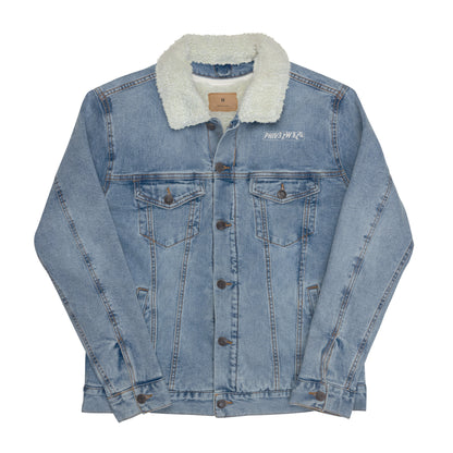 Unisex Phiv3zWrld denim sherpa jacket